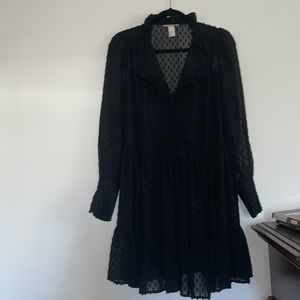 HM black oversized smock dress